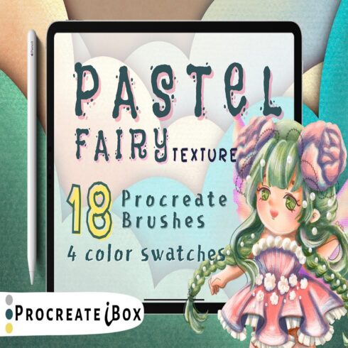 18 Pastel texture Procreate brushes Colors cover image.