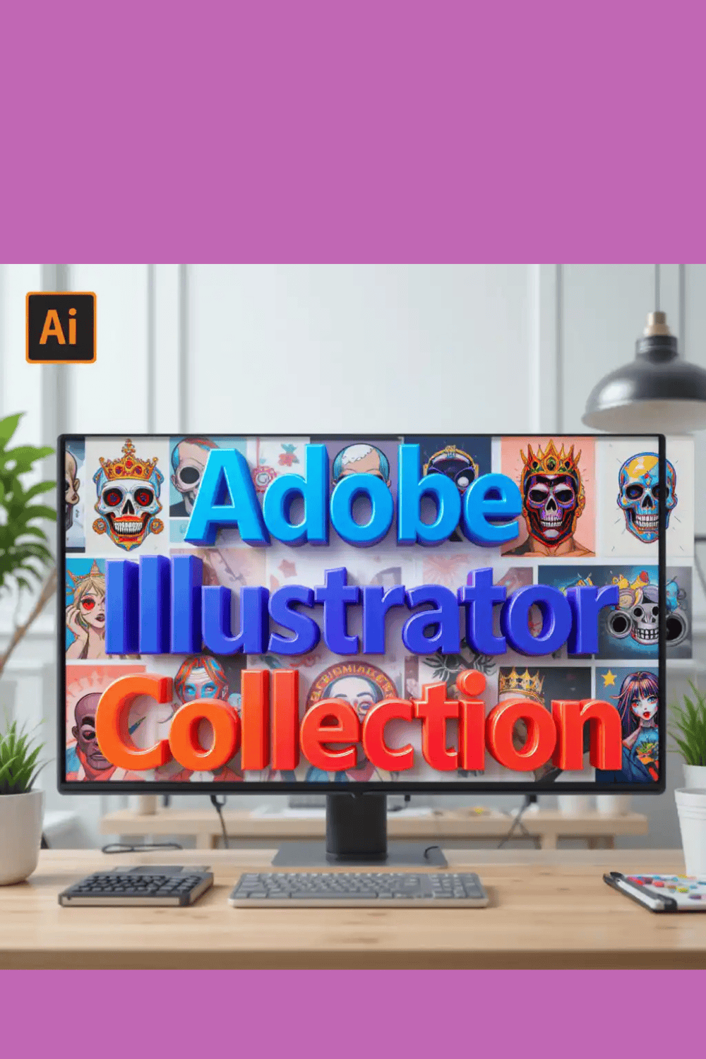 Adobe Illustrator Collection pinterest preview image.