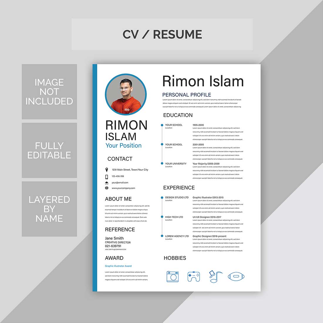 Professional Resume Templates preview image.