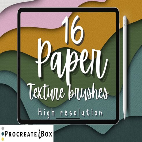 Procreate paper texture brushes with Procreate tutorial cover image.