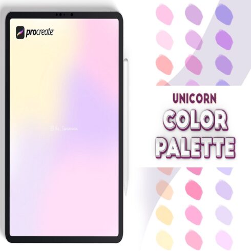 Procreate unicorn color swatches Color palette cover image.