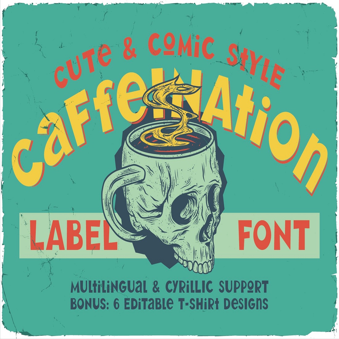 34 caffeination layered comic font 788