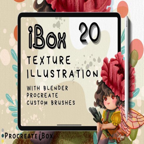 iBox Texture illustration brushes for Procreate cover image.