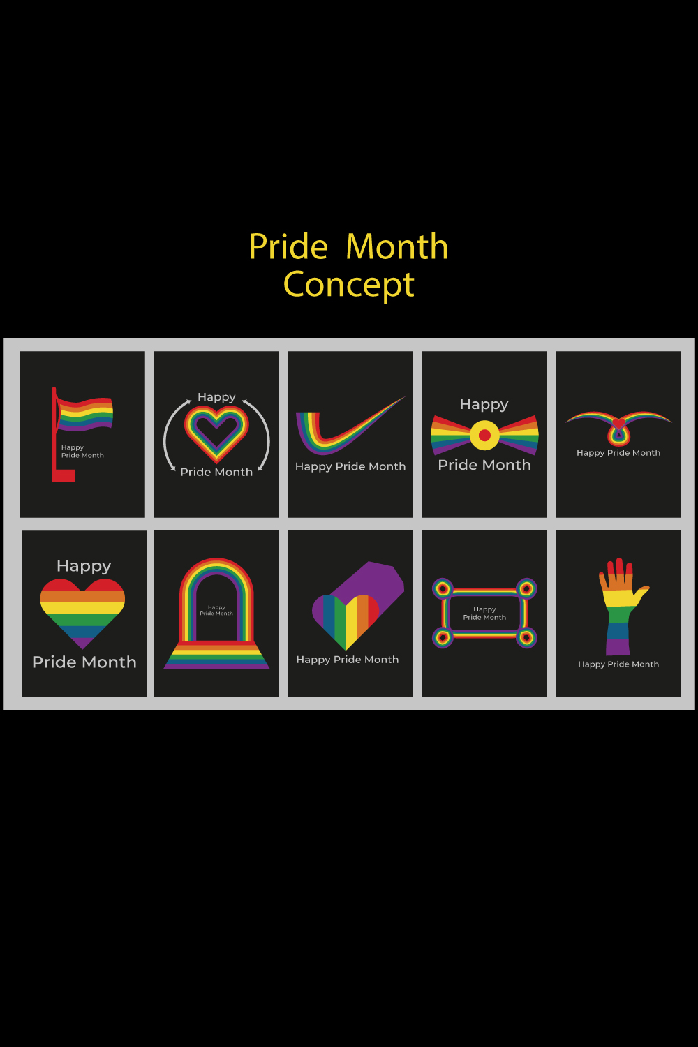 Pride Month Concept pinterest preview image.