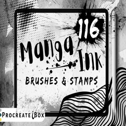 Manga-ink-procreate-brushes-Procreate iBox cover image.