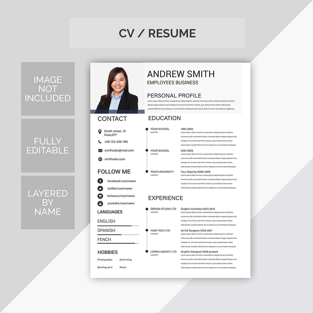 Professional Resume Templates preview image.