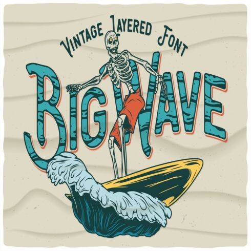 Big Wave Layered Font cover image.