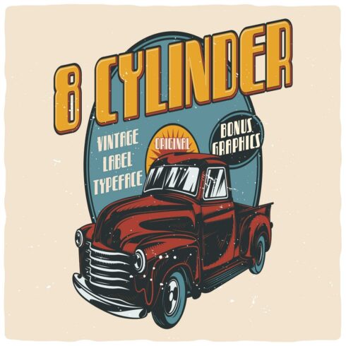 Eight Cylinder Layered Font cover image.