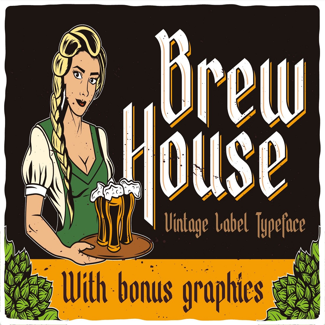 Brew House Label Font preview image.