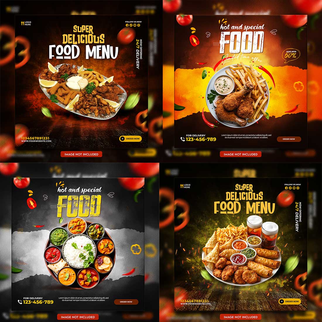 05 Unique & Professional social media post or web banner template design preview image.