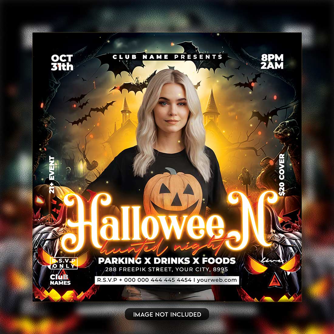 Premium Bundle Flyer social media and Instagram post template preview image.