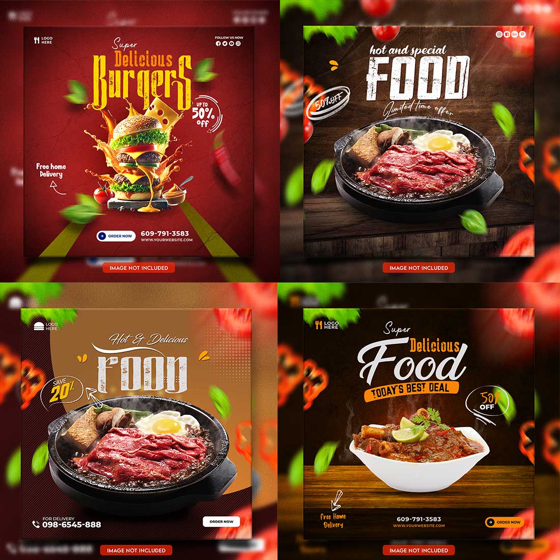 05 Unique & Professional social media post or web banner template design preview image.