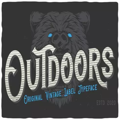 Outdoors Layered Font cover image.