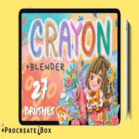 Crayon brushes with crayon blenders cover image.