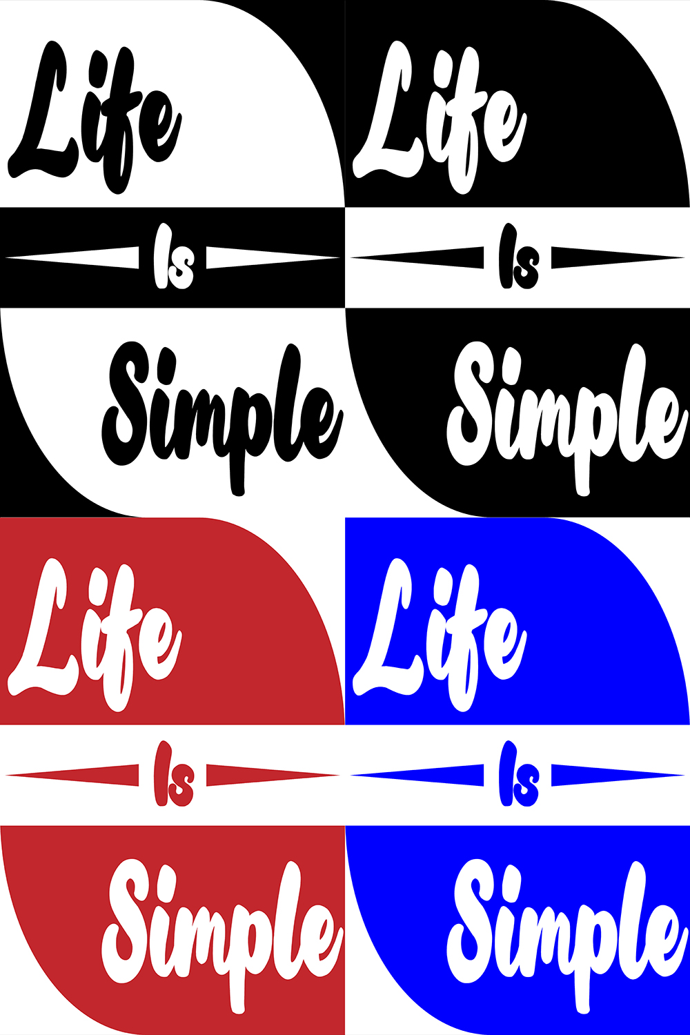 LIFE IS SIMPLE pinterest preview image.