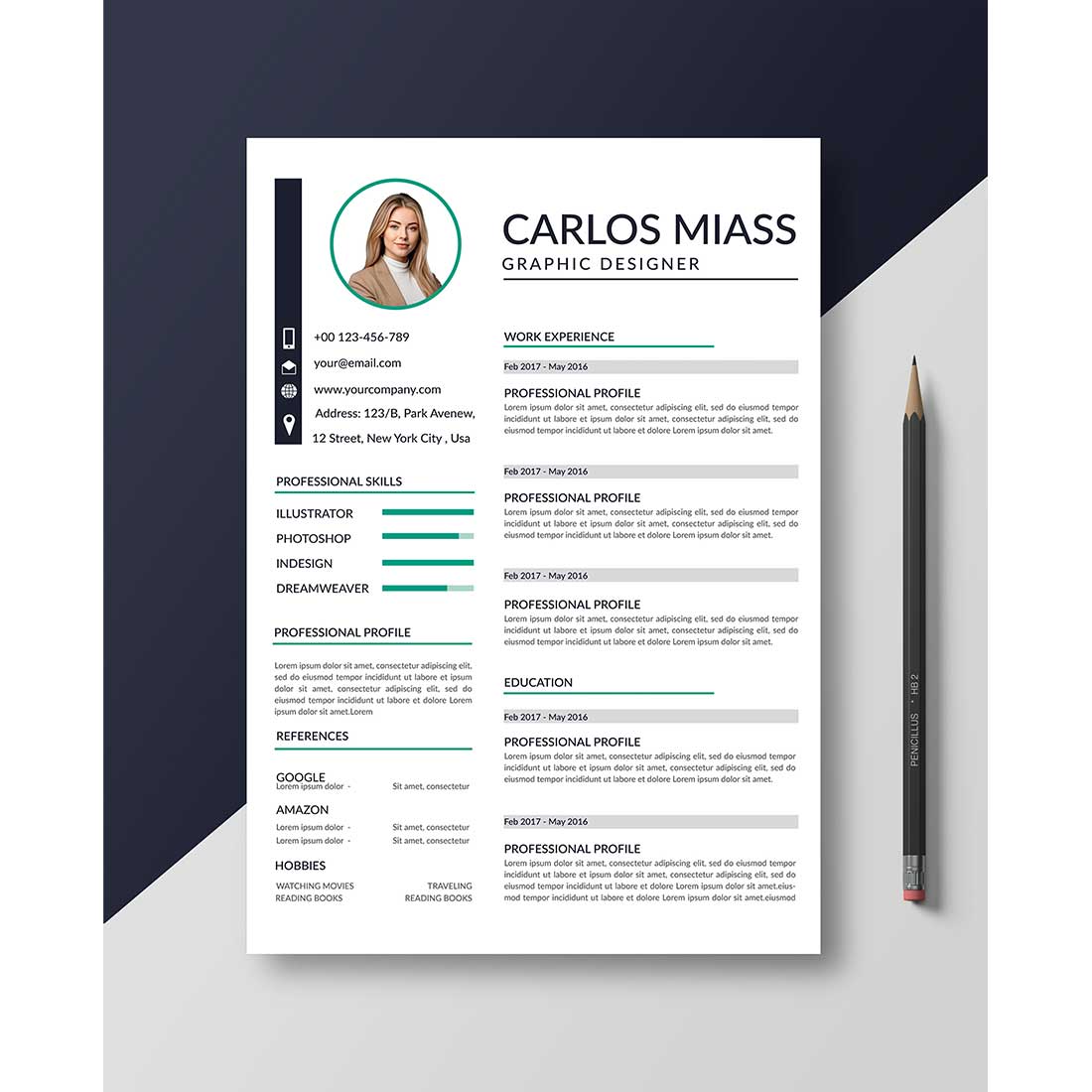 Professional Resume Templates cover image.
