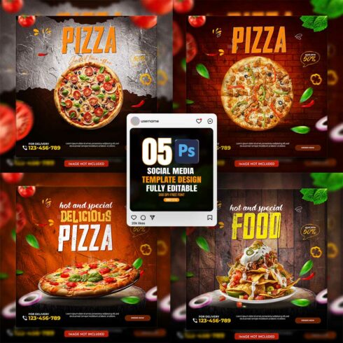 05 Unique & Professional social media post or web banner template design cover image.