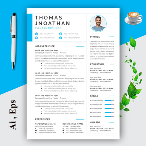 Modern Resume Elegant Minimalist cover image.