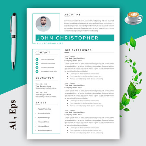 Simple Elegant Resume cover image.
