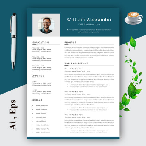 Professional Resume Layout cover image.