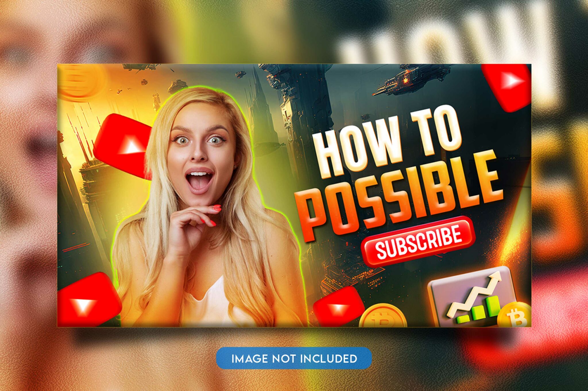 Thumbnail Side Effects 10 PSD Modern glow effect youtube video thumbnail template design fully ...