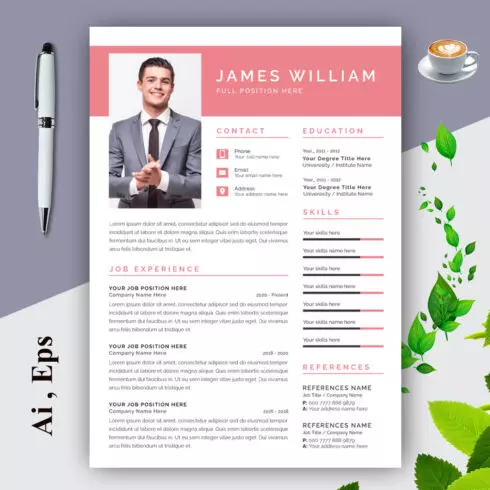 Professional Resume Layout cover image.