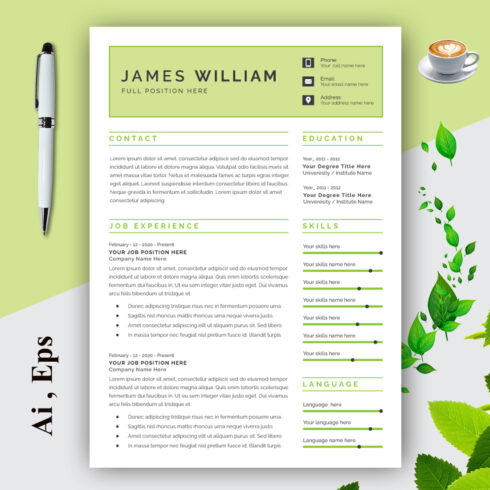 Minimal Resume Set Layout cover image.