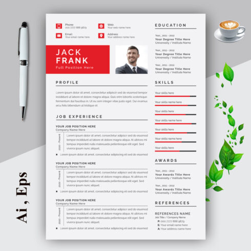 Resume and Cover Letter Layout with Rad cover image.