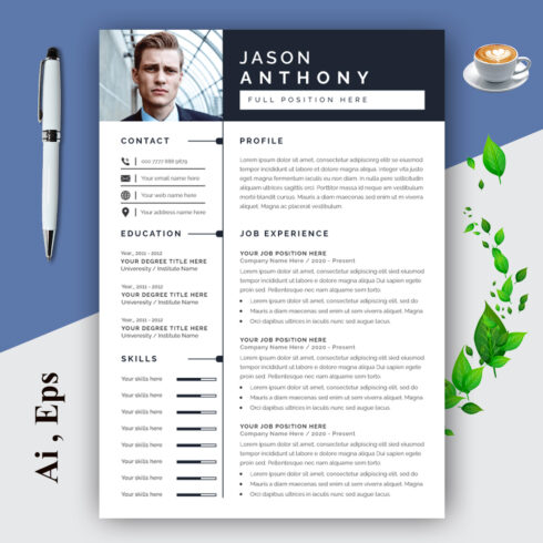 Modern Resume Template Set cover image.