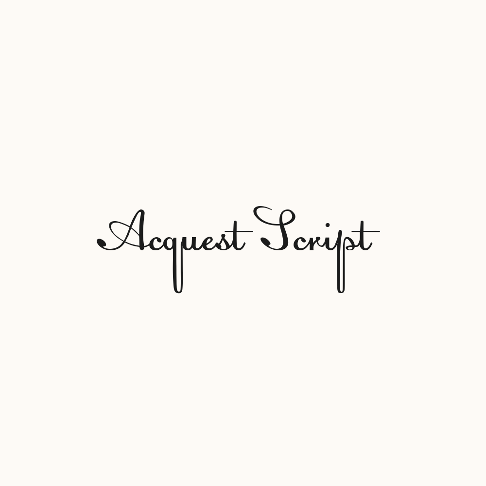 acquest script actual font preview 660