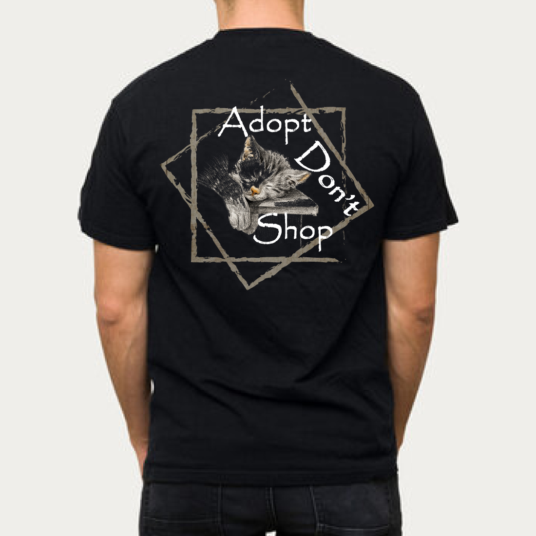 Adopt Don’t Shop t-shirt preview image.