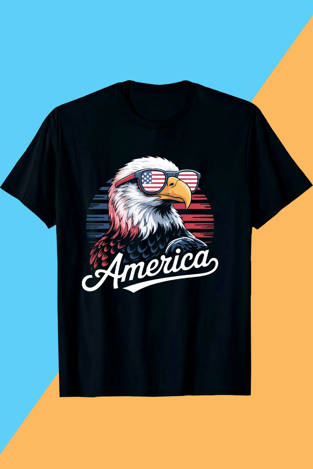 America Bald Eagle T shirt T shirt Design PNG pinterest preview image.