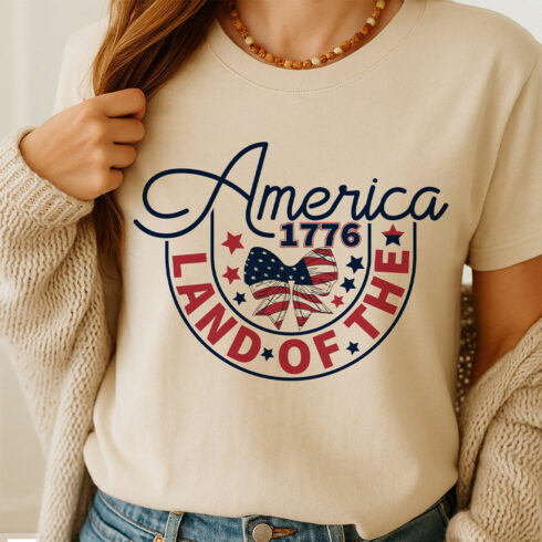 America 1776 Land of the Free SVG PNG cover image.