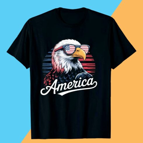 America Bald Eagle T shirt T shirt Design PNG cover image.