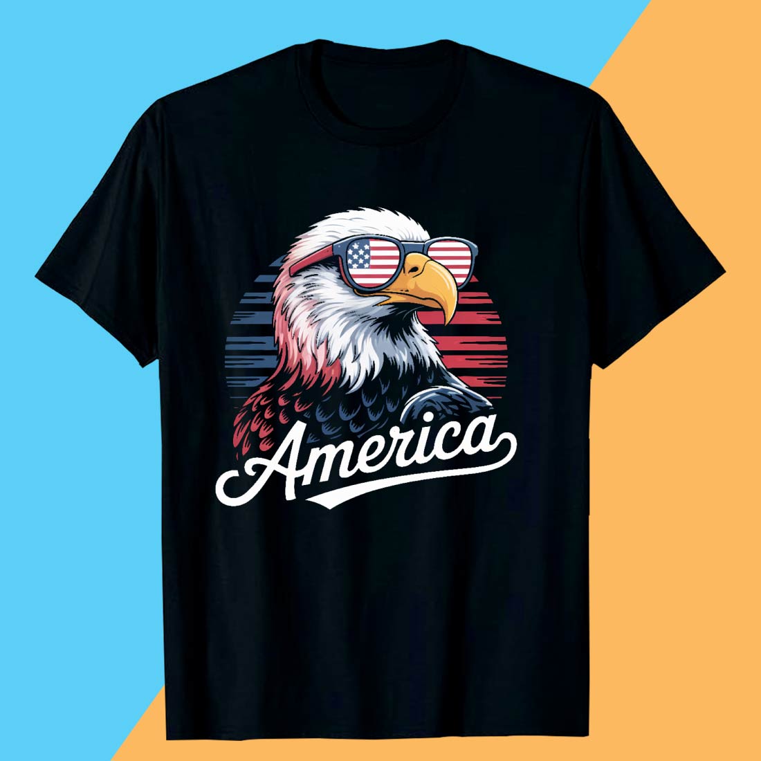 America Bald Eagle T shirt T shirt Design PNG cover image.