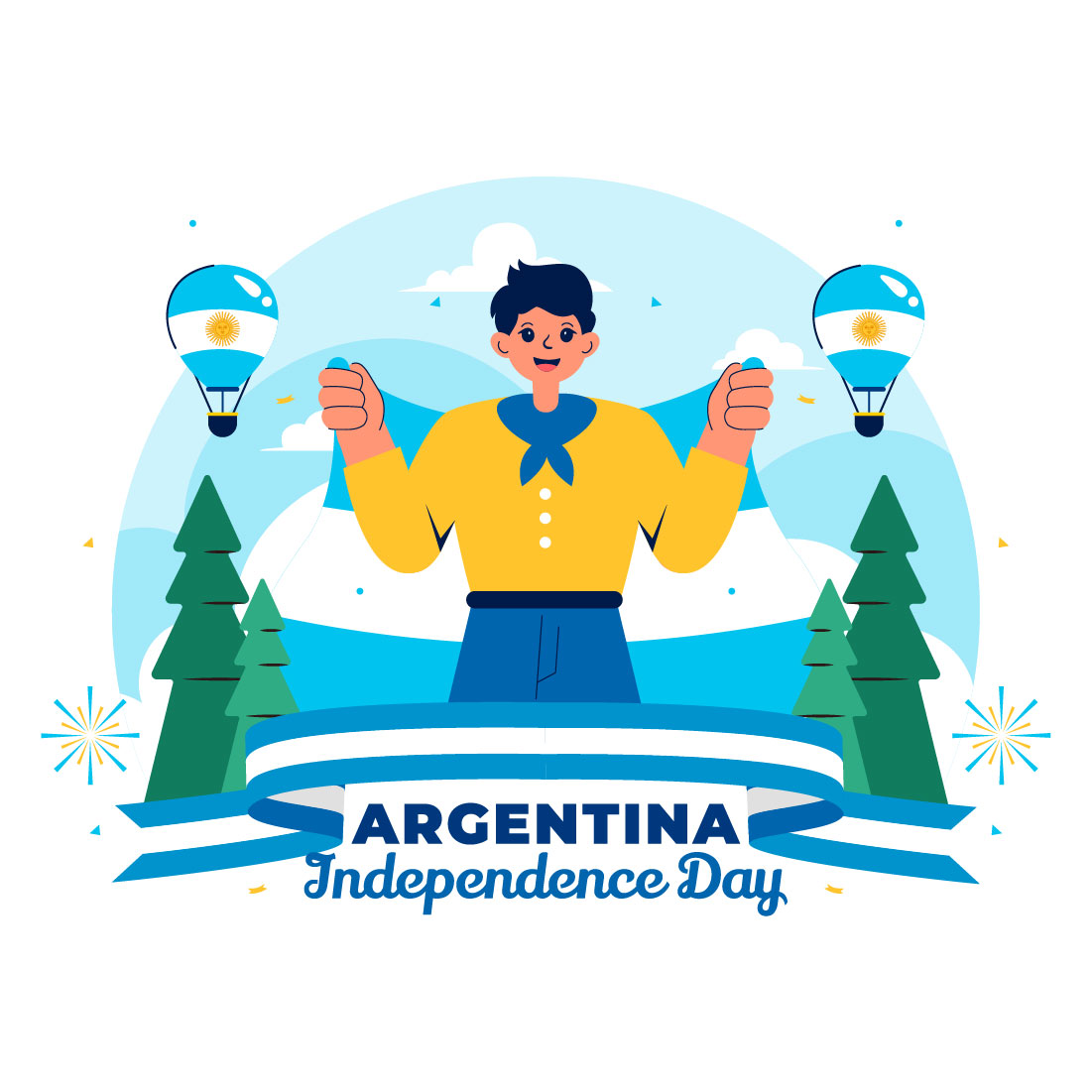10 Argentina Independence Day Illustration cover image.