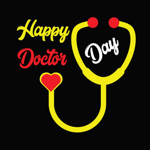 Happy Doctor Day T-Shirt Design cover image.