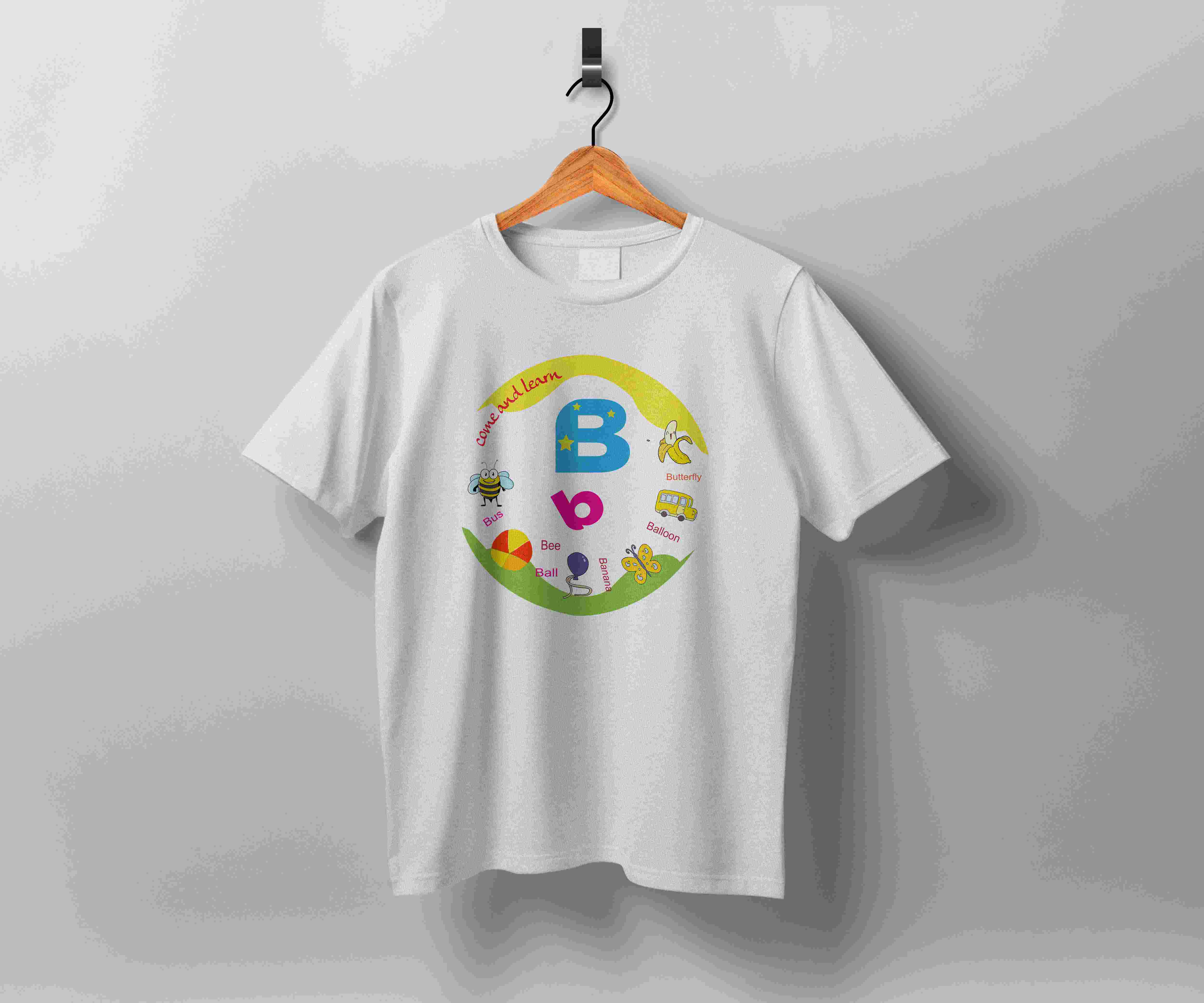 b letter tshirt 822