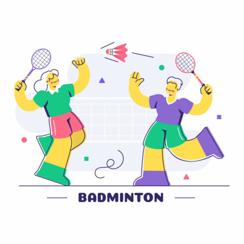 10 Badminton Player Illustration cover image.