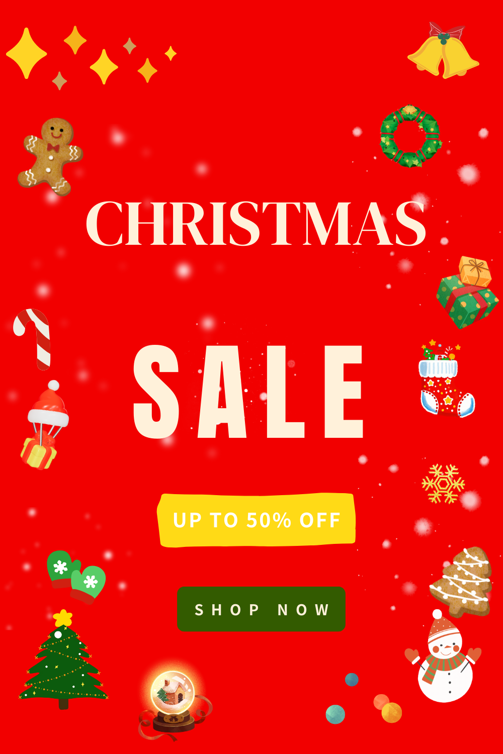 Christmas banner decoration template pinterest preview image.