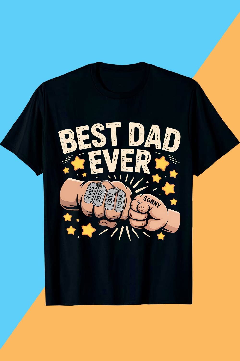 BEST DAD EVER fathers day t shirt design, dad t-shirt, Father’s Day Tshirt Design pinterest preview image.