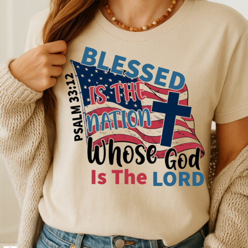 Blessed is the Nation Whose God SVG PNG cover image.