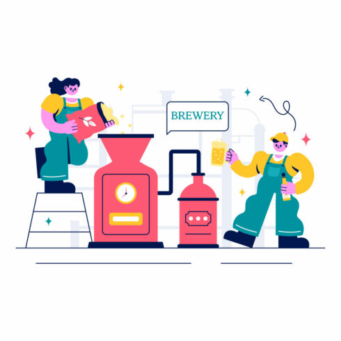 10 Beer Brewing Process Illustration cover image.