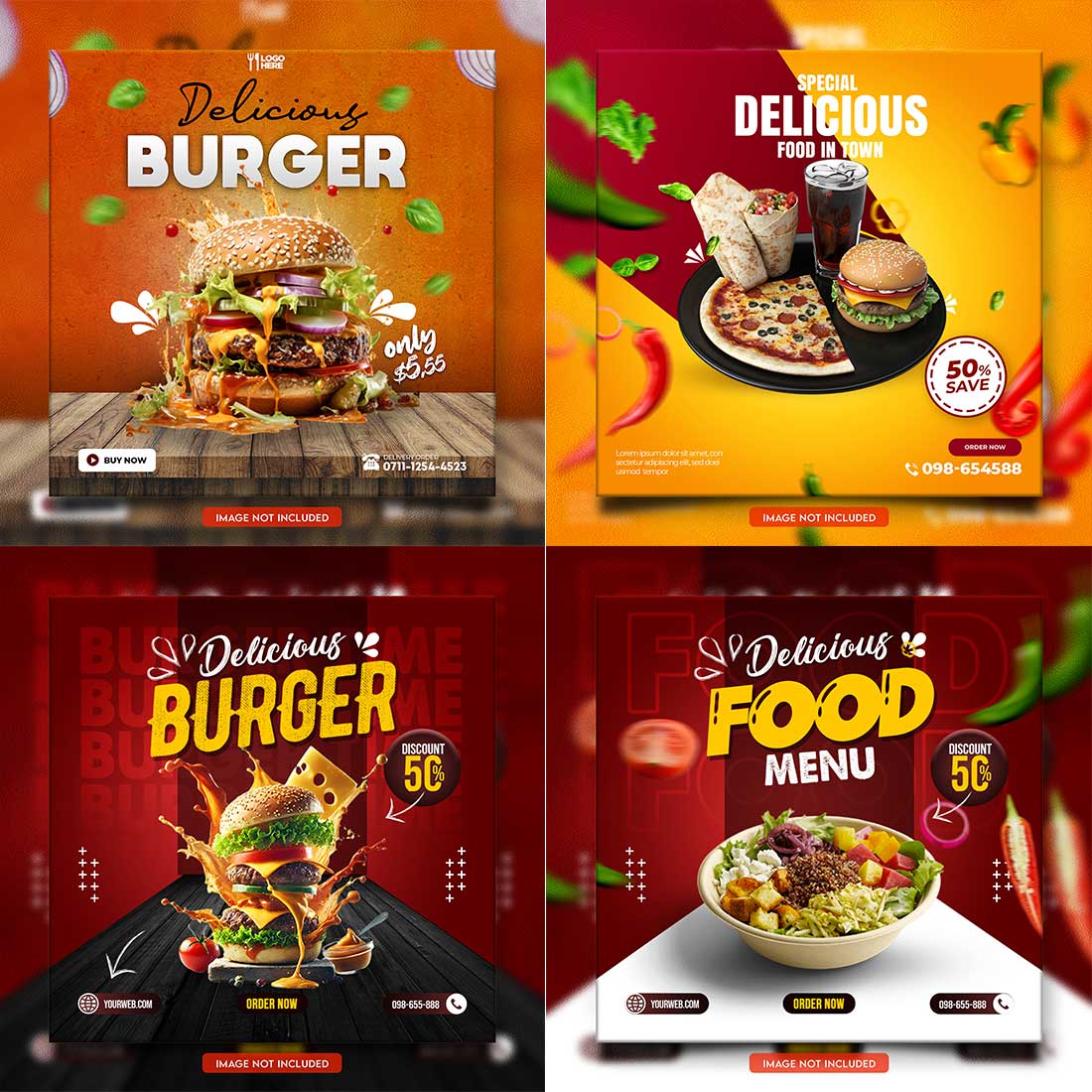 05 Unique & Professional social media post or web banner template design preview image.