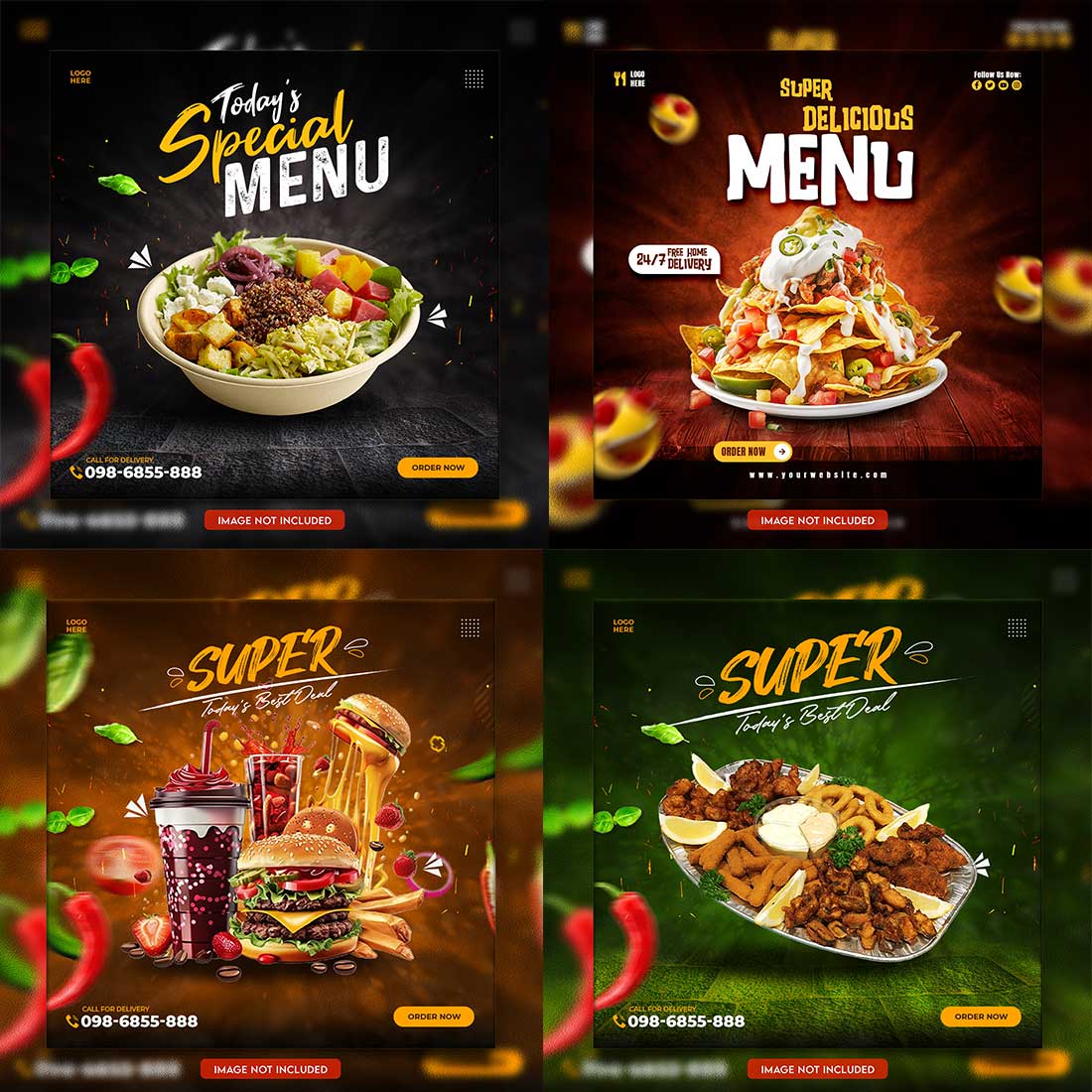 05 Unique & Professional social media post or web banner template design preview image.