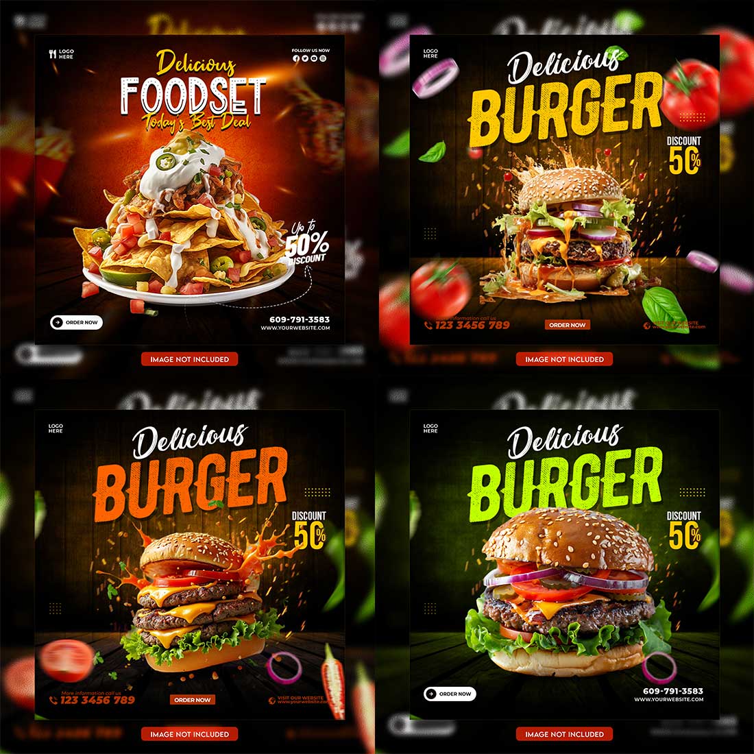 05 Unique & Professional social media post or web banner template design preview image.