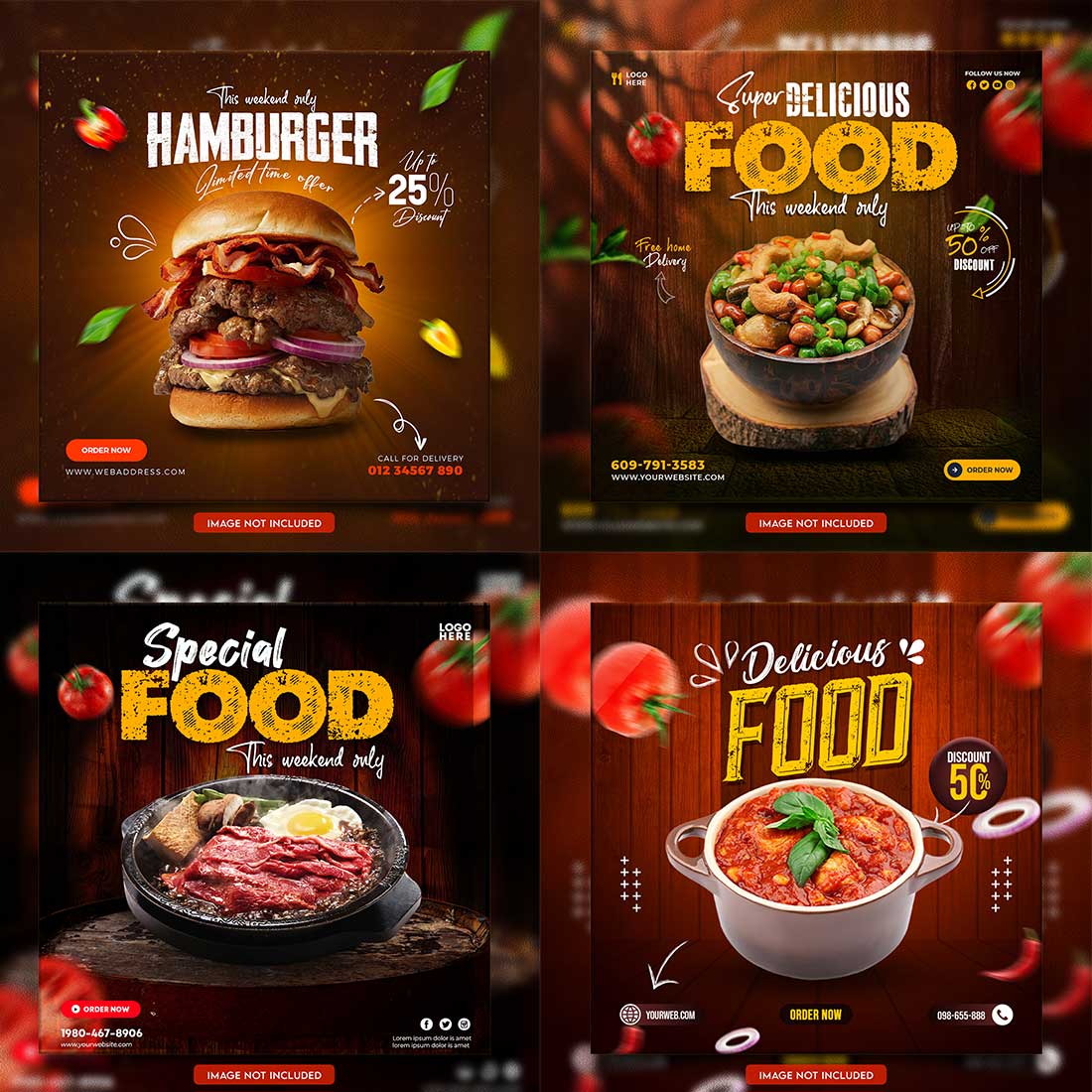 05 Unique & Professional social media post or web banner template design preview image.