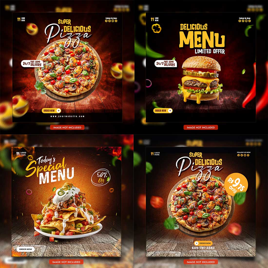 05 Unique & Professional social media post or web banner template design preview image.