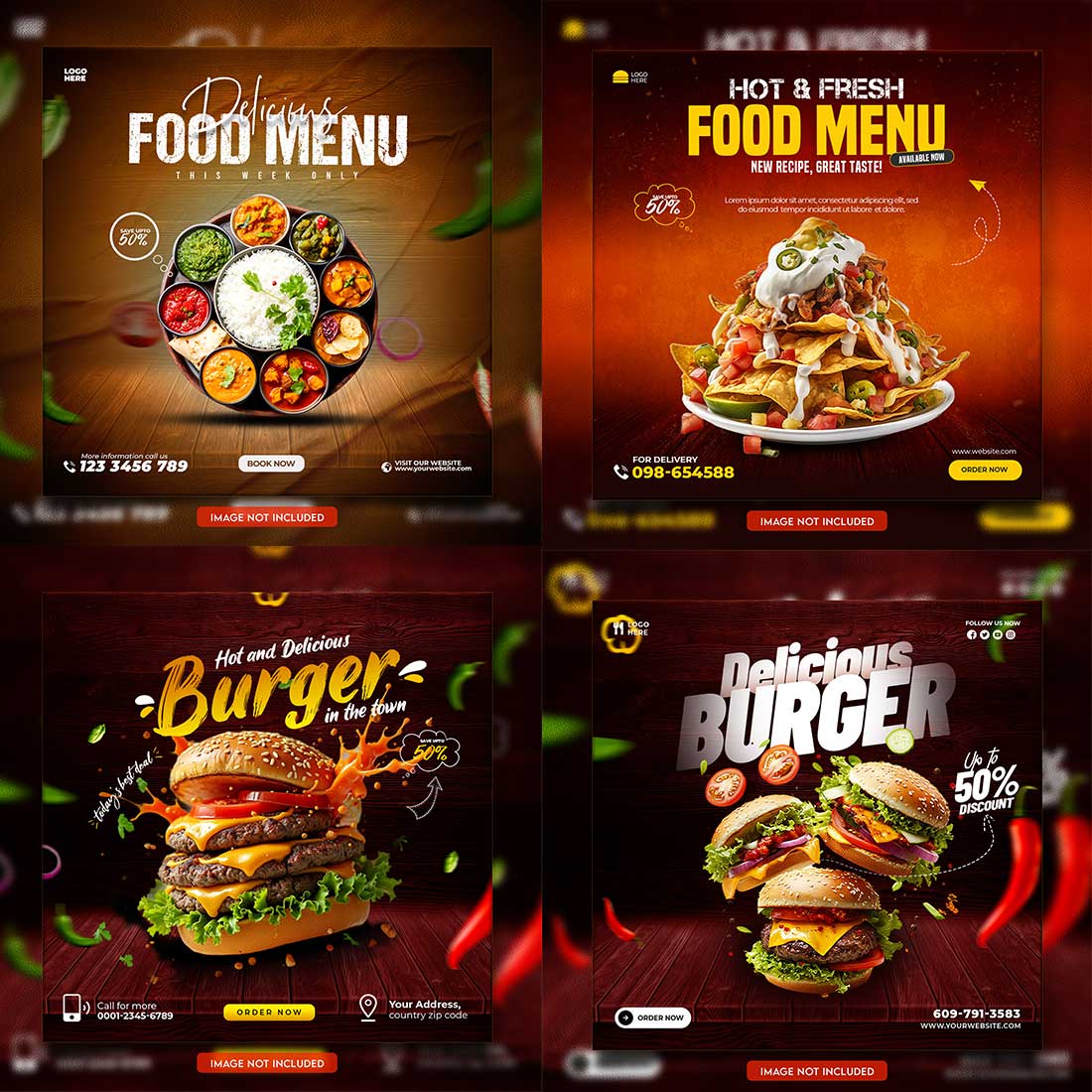 05 Unique & Professional social media post or web banner template design preview image.