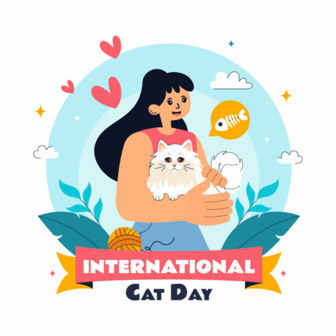 10 International Cat Day Illustration cover image.